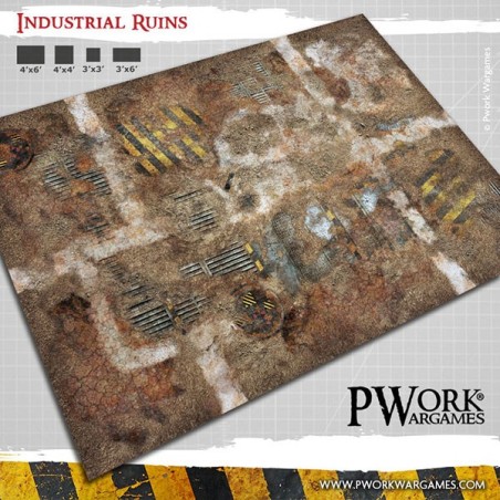 Tapis de jeu néoprène Industrial Ruins 44x60" - GM01500N44X60