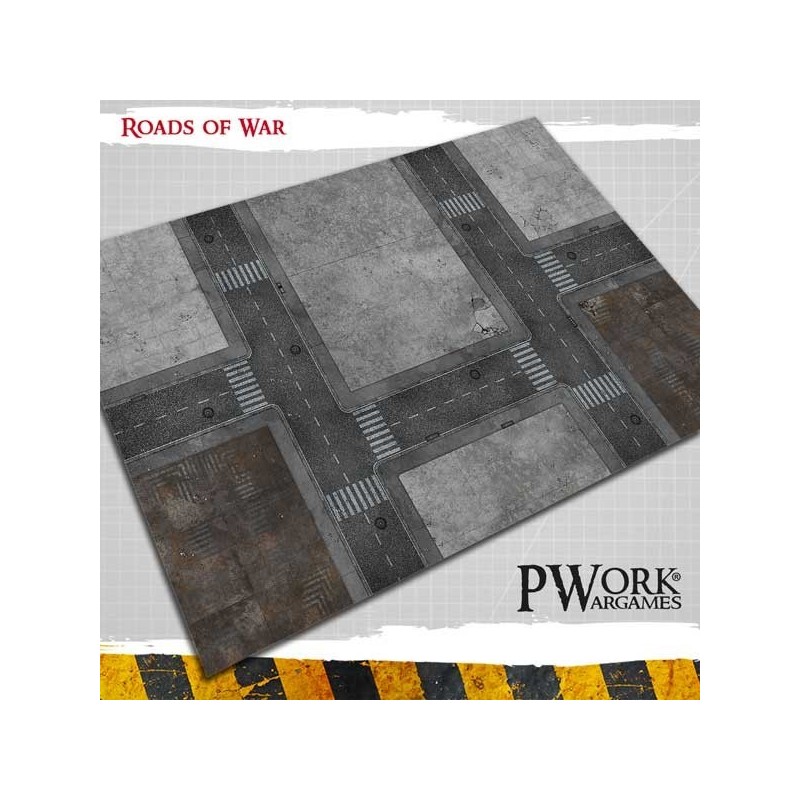 Tapis de jeu néoprène Roads of War 90x90cm - GM02600N3X3