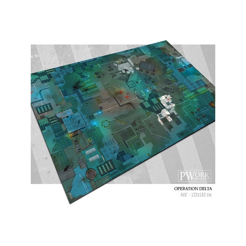 Tapis de jeu néoprène Opération Delta 120x120cm- GM02100N4X4