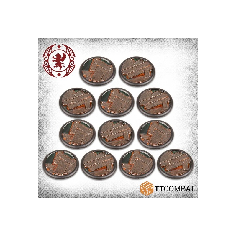 Carnevale - 40mm Sunken Wood Bases - TTCGR-ACC-022