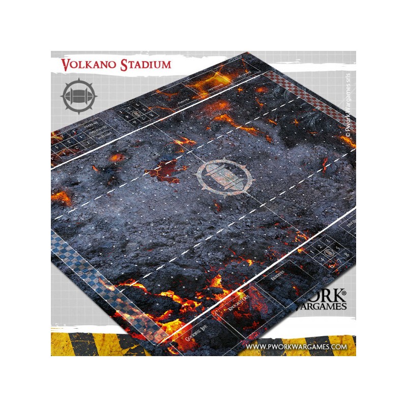 Tapis de jeu Blood Bowl néoprène - Volkano Stadium - BB01000N