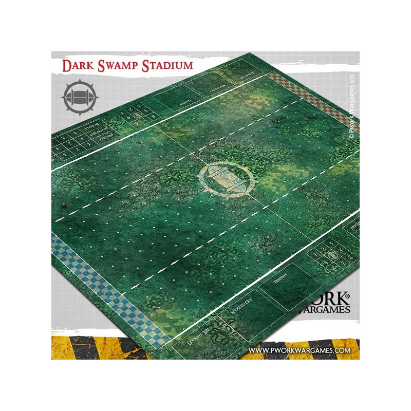 Tapis de jeu Blood Bowl néoprène - Dark Swamp Stadium - BB00500N