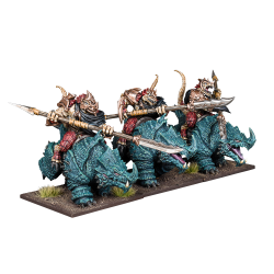 KINGS OF WAR - SALAMANDRES - RÉGIMENT DE CAVALIERS SUR RHINOSAURE - MGKWS404- Mantic games