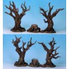 Frostgrave - Scary Woods (4 arbres, 2 souches et 2 socles de champignons en plastique)