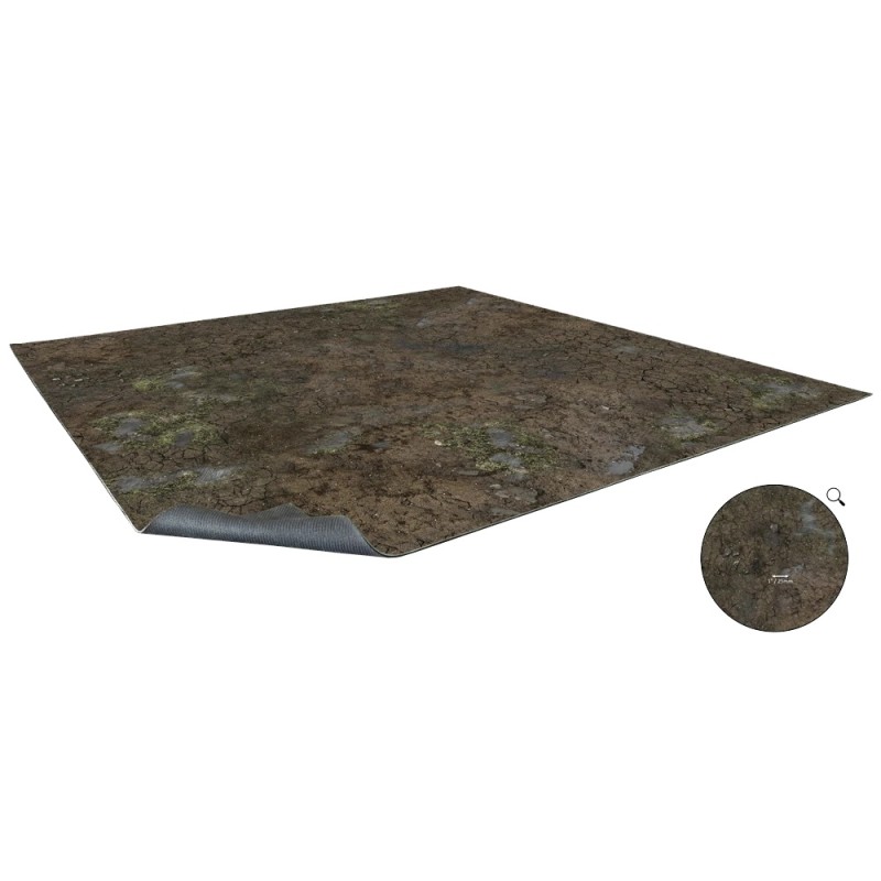 BSTXX024 Maladum -  Muddy Streets Gaming  Mat 2x2 - Grid