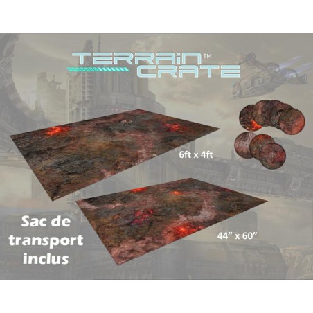 MGTC241_Terrain Crate - 6x4 Hellscape Battle Mat