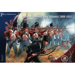 PEMBH1_Plastic Napoleonic British Line Infantry box set ( 36 Line Infantry, 4 Riflemen)