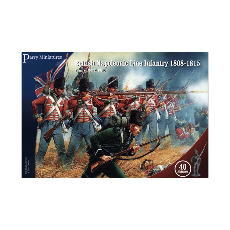 PEMBH1_Plastic Napoleonic British Line Infantry box set ( 36 Line Infantry, 4 Riflemen)