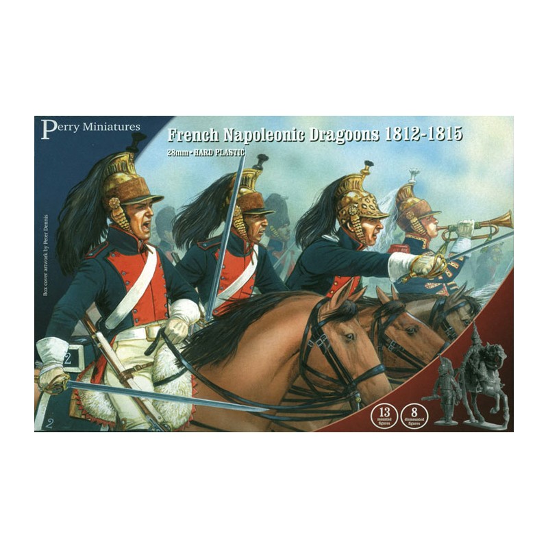 PEM-FN130_Perry Miniatures - Plastic French Napoleonic Line Dragoons (13 mounted, 8 dismounted)_