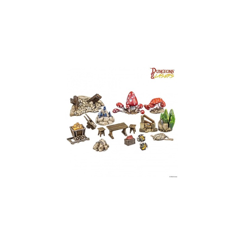 DNL0035 Dungeon & Lasers - Décors - DWARVEN MINE PROPS