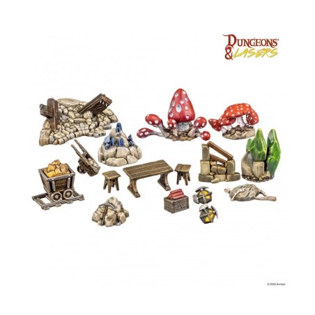 DNL0035 Dungeon & Lasers - Décors - DWARVEN MINE PROPS