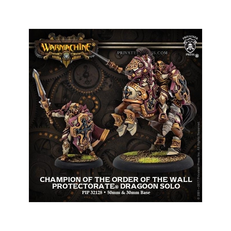 Warmachine - Protectorate Of Menoth - Order of the Wall Champion Dragoon