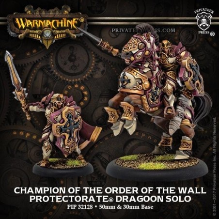 Warmachine - Protectorate Of Menoth - Order of the Wall Champion Dragoon