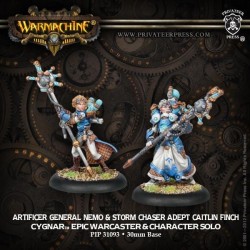 Warmachine - Cygnar - Artificer General Nemo & Storm Chaser Adept Caitlin Finch PIP31093