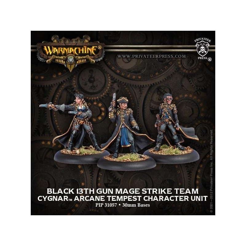 Warmachine - Cygnar - Black 13th Gun Mage Strike Team PIP31057