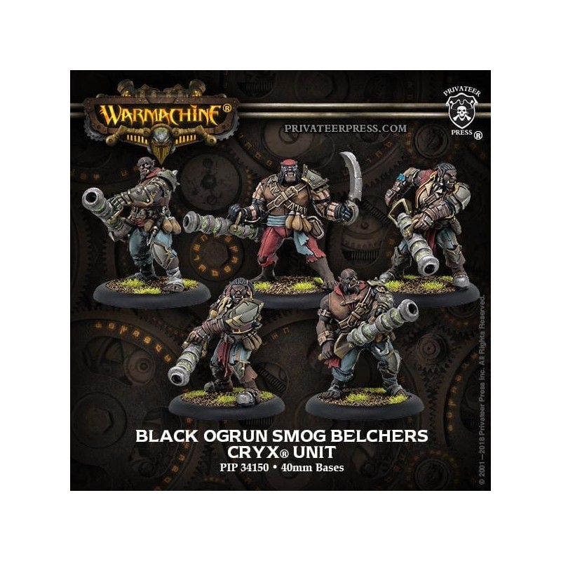 Warmachine - Cryx - Black Ogrun Smog Belchers PIP34150