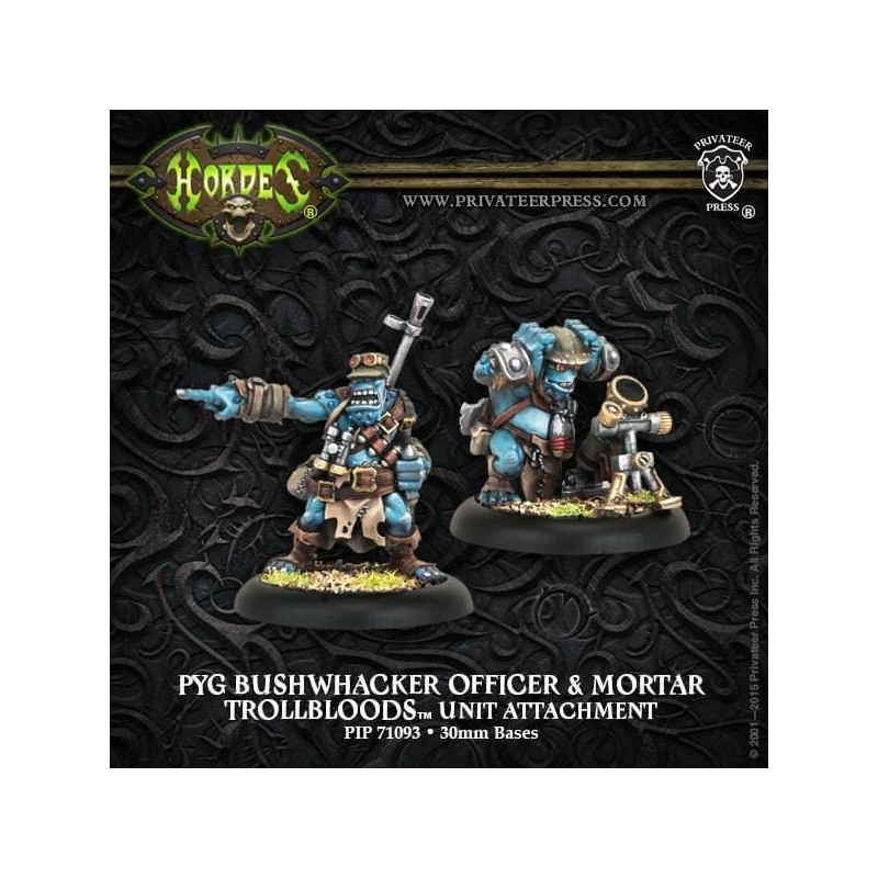 Hordes - Trollbloods - Pyg Bushwhacker Officer & Mortar PIP71093