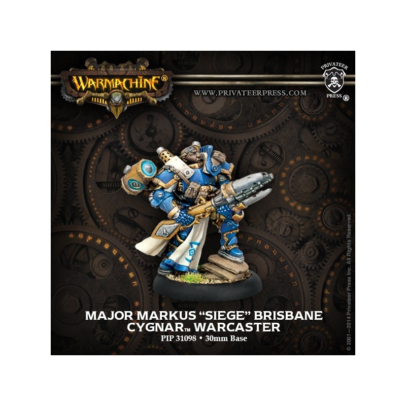 PIP31098_Warmachine - Cygnar - Major Markus “Siege” Brisbane