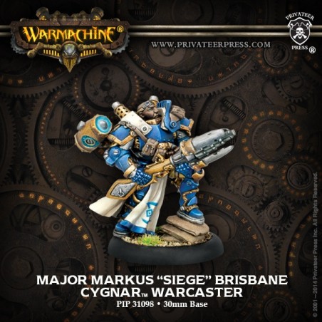 PIP31098_Warmachine - Cygnar - Major Markus “Siege” Brisbane