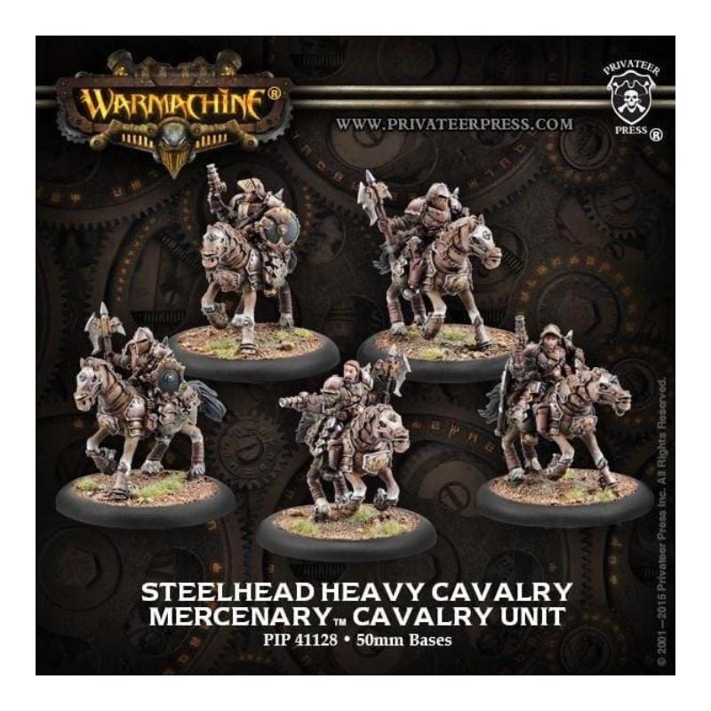 PIP41128_Warmachine - Mercenaries - Steelhead Heavy Cavalry