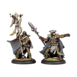 PIP72030_Warmachine - Hordes - Circle Orboros - Wolves of Orboros Chieftain et Standard