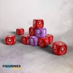 OPR_GEN_A_010_Grimdark Future - One Page Rules 16mm Wound & Spell Dice Set (10)