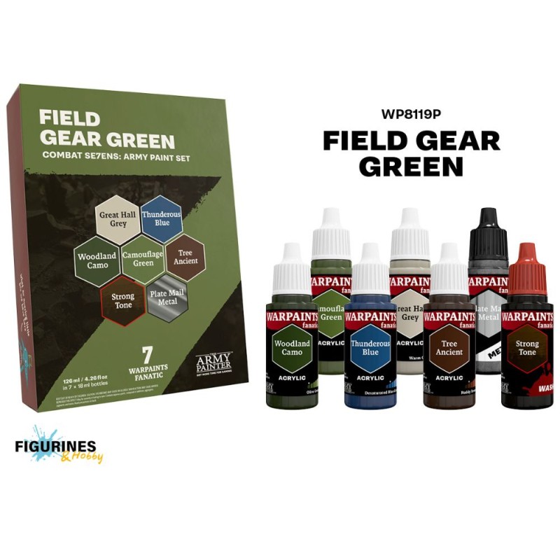 WP8119_Army Painter - Combat Se7en - Field Gear Green
