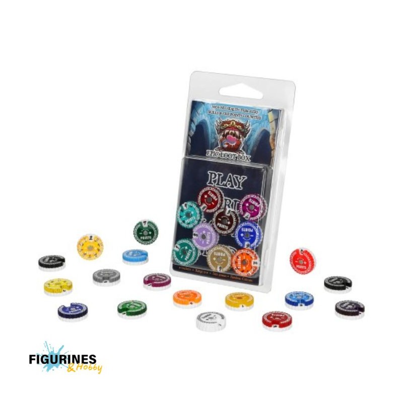 WT-2509R7_Epic Loot Box - Compteurs de Points Ronds 25mm (0-9) 7 pièces