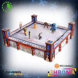 RUMBLESLAM Championship Ring Prépeint Clair MDF