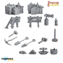 Dungeons & Lasers Dwarven Train Set décor nain