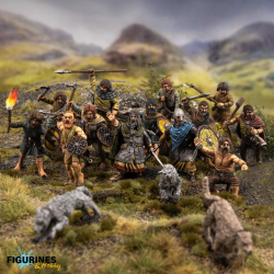 Victrix Dark Age Irish & Dogs – Figurines historiques