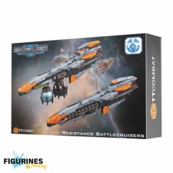 Préco - Dropfleet Commander - Resistance Plastic Battlecruisers