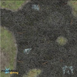 Battle Systems - Maladum – Cobbled Outskirts Gaming Mat 3x3
