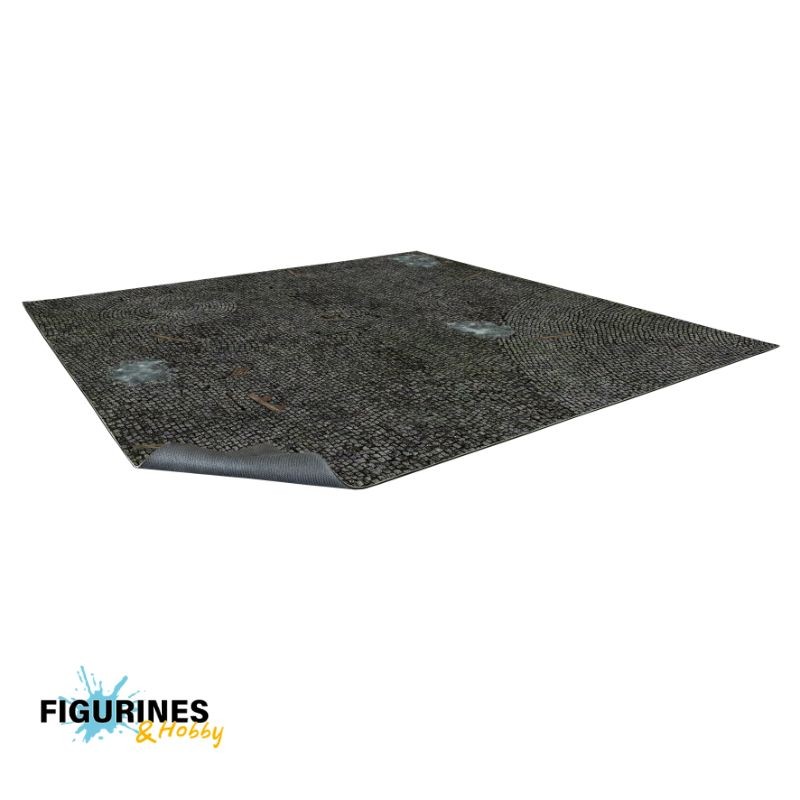 BSTXX029_Maladum - Cobbled Plaza Gaming Mat 2x2 (Grid)