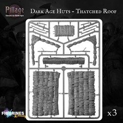 Victrix Miniatures – Dark Ages Hut | 3 maisons