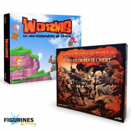 Pack - Calendriers-Jeux de l'Avent - Worms + Walking Dead