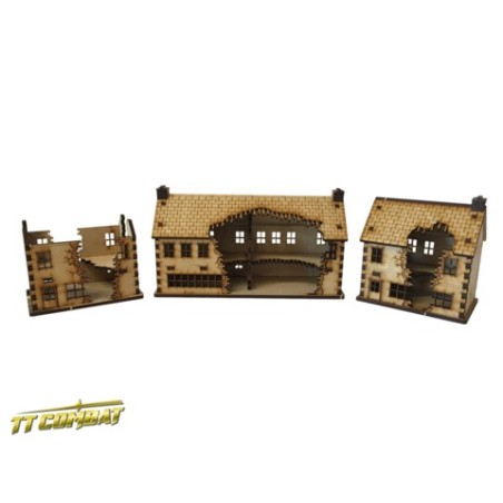 15mm Ruined Shops - WAR-008