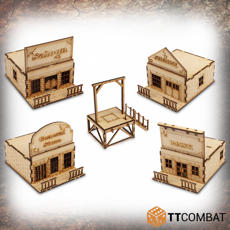 Town Building & Gallows - TTSCW-WWS-SET